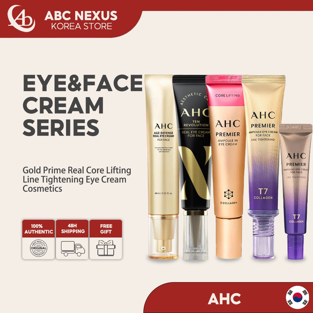 AHC Real Eye Cream Collection 12/40ml Anti-Aging, ลดริ้วรอย, กระชับ, Hydrating, Youth LastingTen Revolution