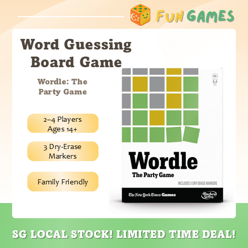 Wordle The Party Game สําหรับเกมกระดานผู้เล่น 2-4 ผู้เล่นที่ได้รับแรงบันดาลใจจาก New York Times