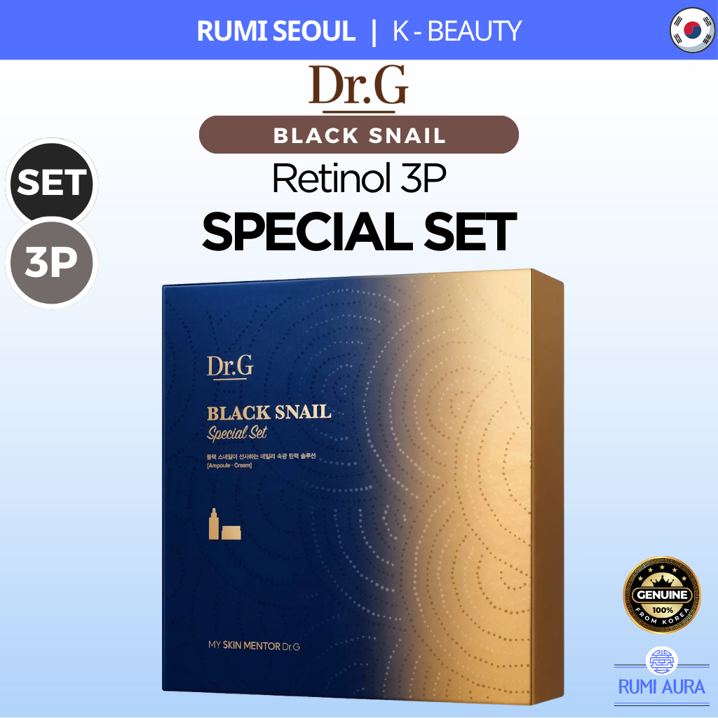 [Dr.G] Black Snail Retinol 3P Set | ครีม 50ml + Ampoule 50ml + มาส์ก 1ea