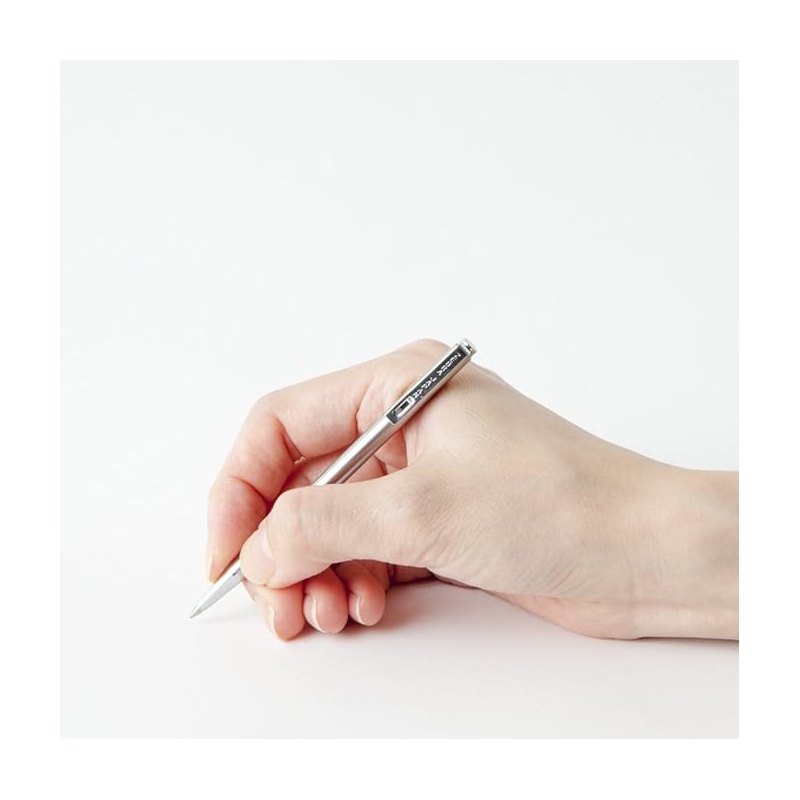 ZEBRA Mini Ballpoint Pen T-3 Stainless Steel Ballpen 0.7 mm หมึกเงินสีดํา ราคา ถูกที่สุด ดีลบีเคเค แกลเลอรีภาพที่ 2