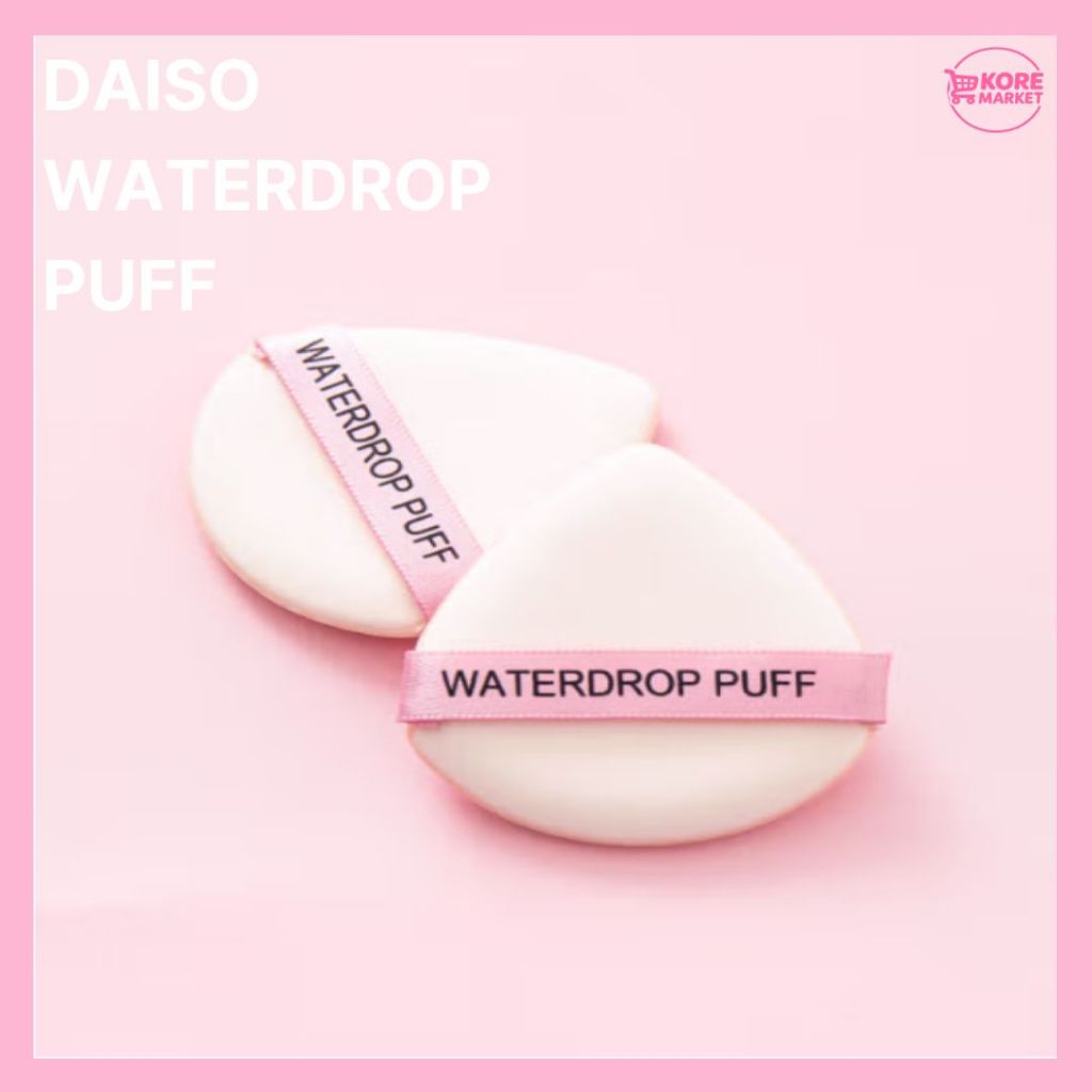 DAISO KOREA WATERDROP SHAPE MAKEUP PUFF SET (2 ชิ้น)