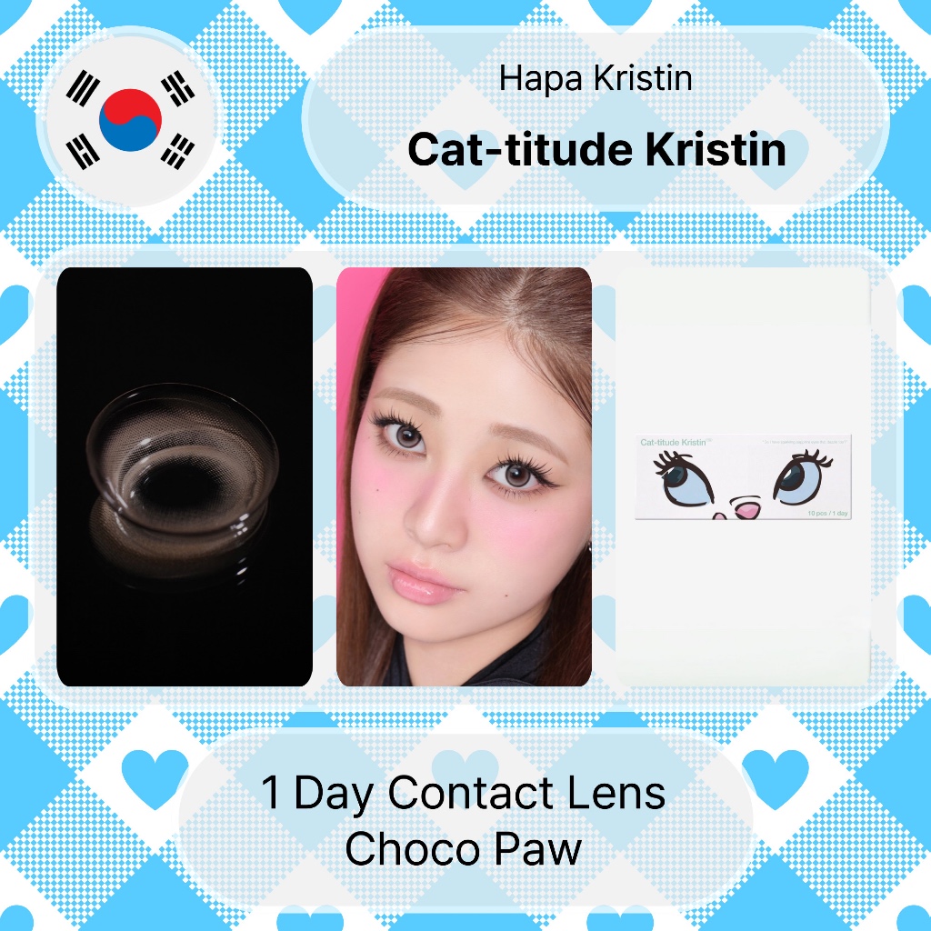 Hapa Kristin Cat-titude (Choco Paw) คอนแทคเลนส์ 1 วัน 10P