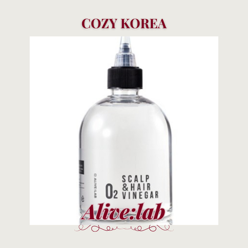 [alive:lab] O2 Scalp & Hair Vinegar, 300ml, 1 ชิ้น / น้ําส้มสายชูผมเกาหลี / เครื่องจับหนังศีรษะ / ขอ
