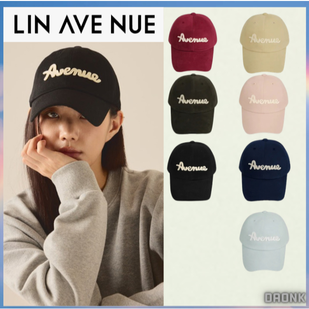[ LIN AVENUE ] [SHINee Key wear, 10th reorder] AVEENUE logo felt ball cap -7color korea แท้ 100%