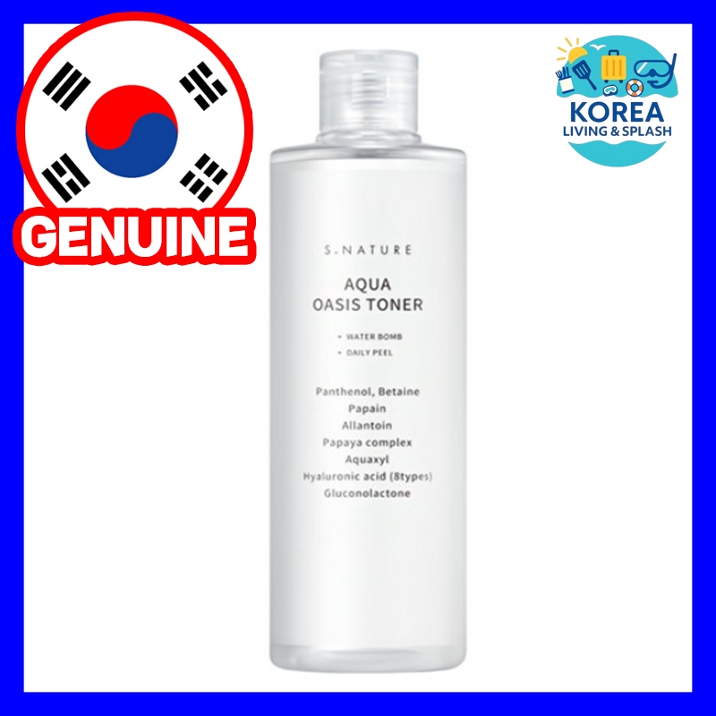 S.NATURE Aqua Oasis Toner 300ml Hydrating PHA Daily Exfoliating Facial Toner