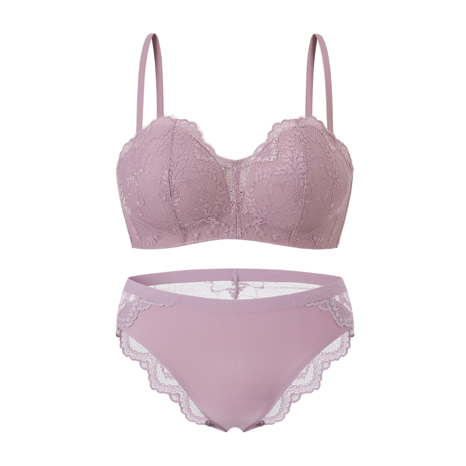 [Verish]LACETT BRA BLACETTE RELIEF & Panty SET