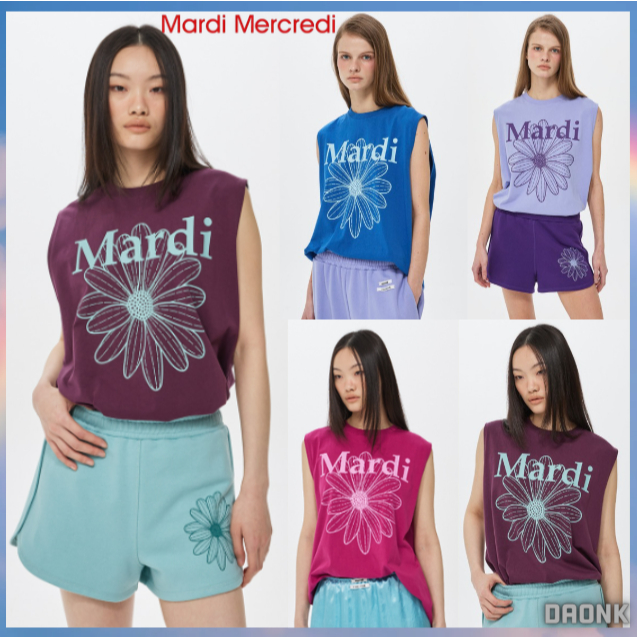 [ MARDI MERCREDI ] OVERSIZED SLEEVELESS FLOWERMARDI 4color korea แท้ 100%