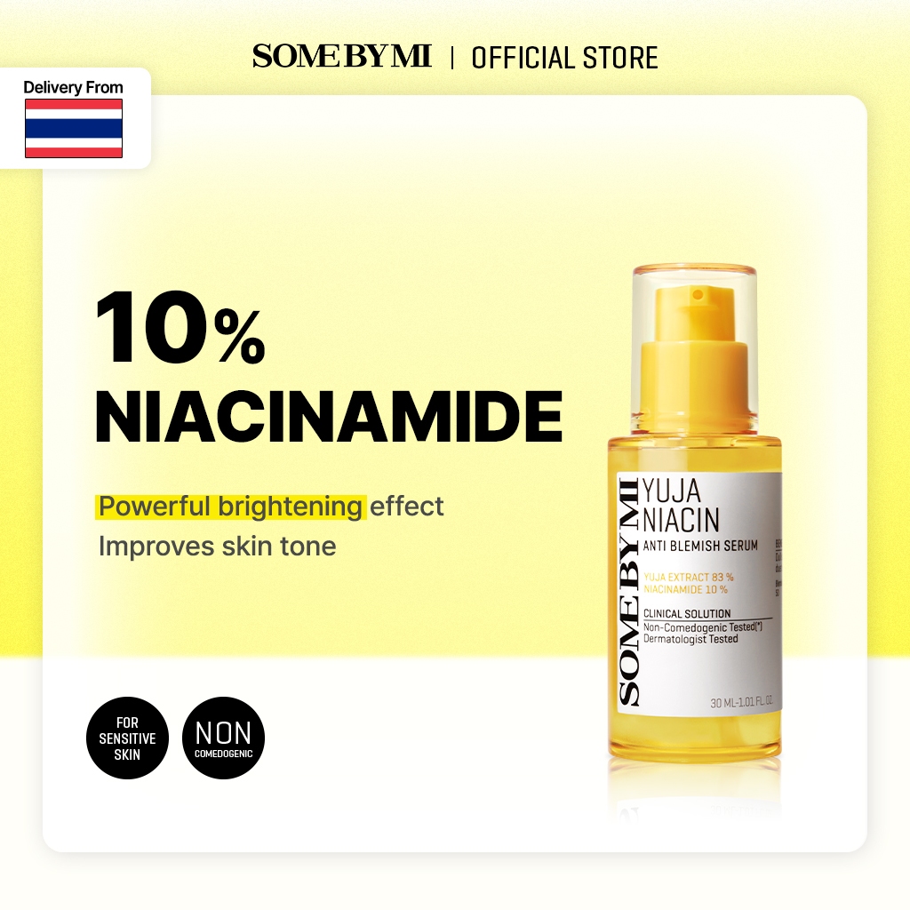 SOME BY MI Yuja Niacin Anti-Blemish Serum [50ml], ปรับสีผิว, ลดรอยสิว, ผิวกระจ่างใส