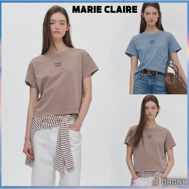 [MARIE CLAIRE] [เสื้อยืดแขนสั้น Pigment Essential Logo] หลายสี จาก Marie Claire (MAGBTS14MCO)