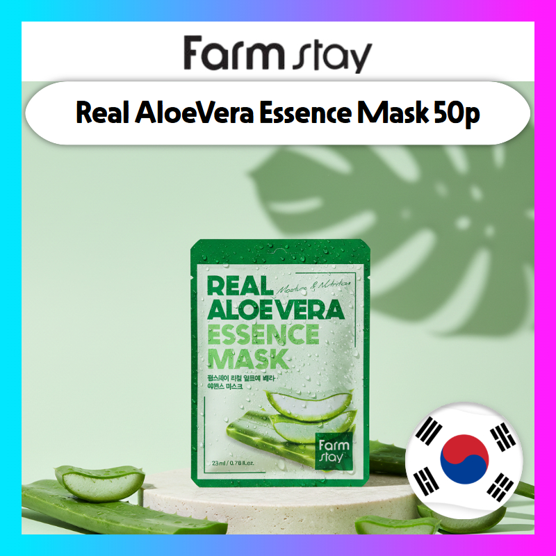[Farmstay] Real AloeVera Essence Mask (50 ชิ้น) โดย Luvmiq