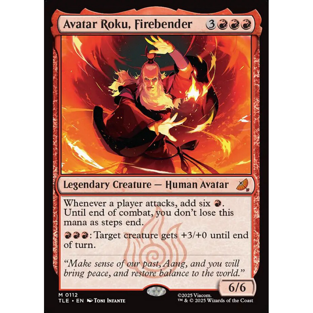 Avatar Roku, Firebender MTG Magic the Gathering Avatar: The Last Airbender NM English