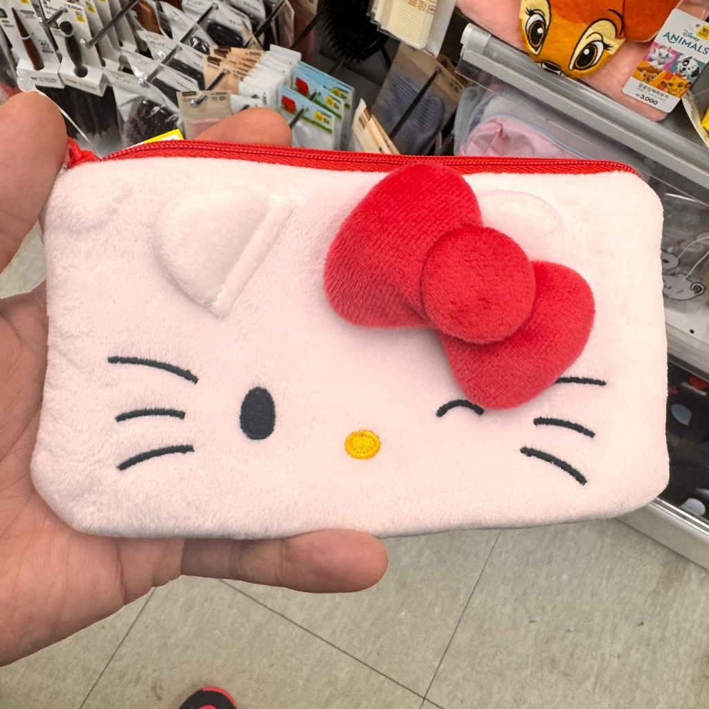 Hello Kitty Flat Pouch Mini Cosmetic Bag Cartoon Zipper Pouch Storage Pouch Portable Makeup Bag