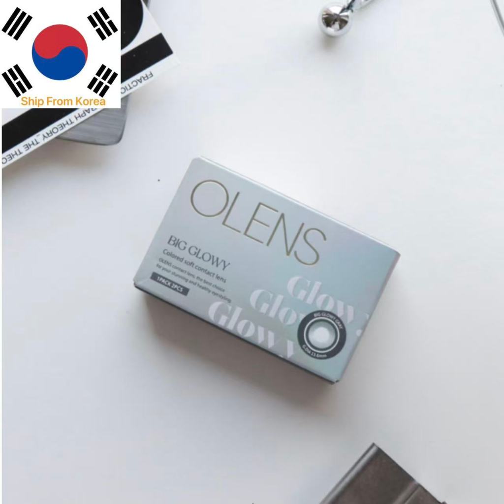 Olens Big Glowy Grey 2P(1เดือน) คอนแทคเลนส์ เลนส์เกาหลี เลนส์