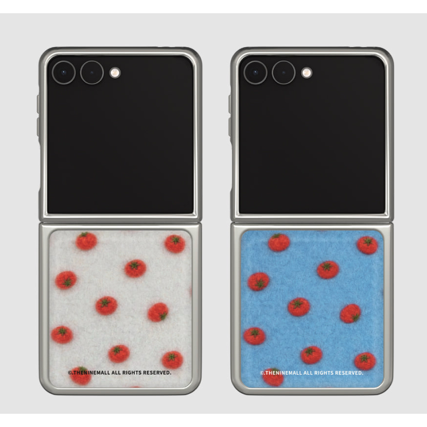 The ninemall - เคสแม่เหล็กกันชนสีเงินสําหรับ galaxy z flip 7 6 5