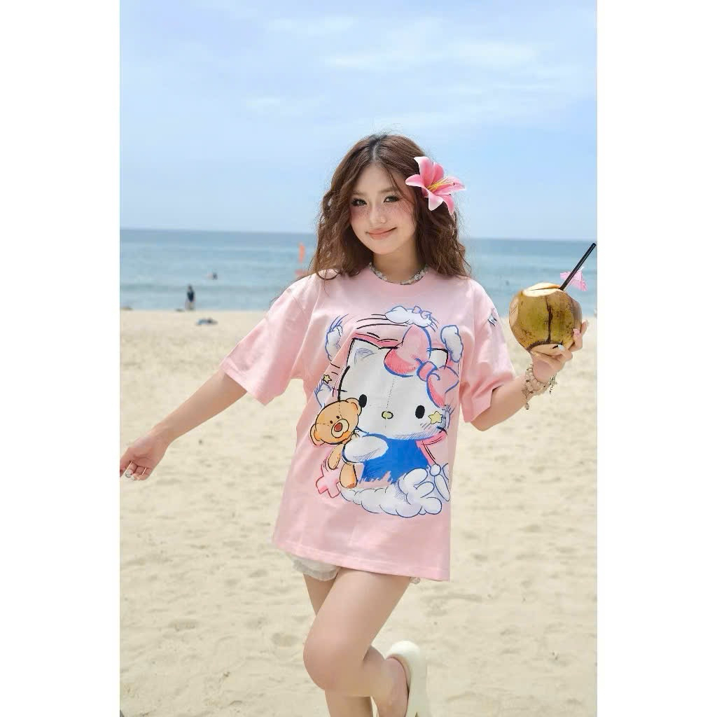 [Tino.Studio] เสื้อยืด Kitty Cat Ct2c 250gsm