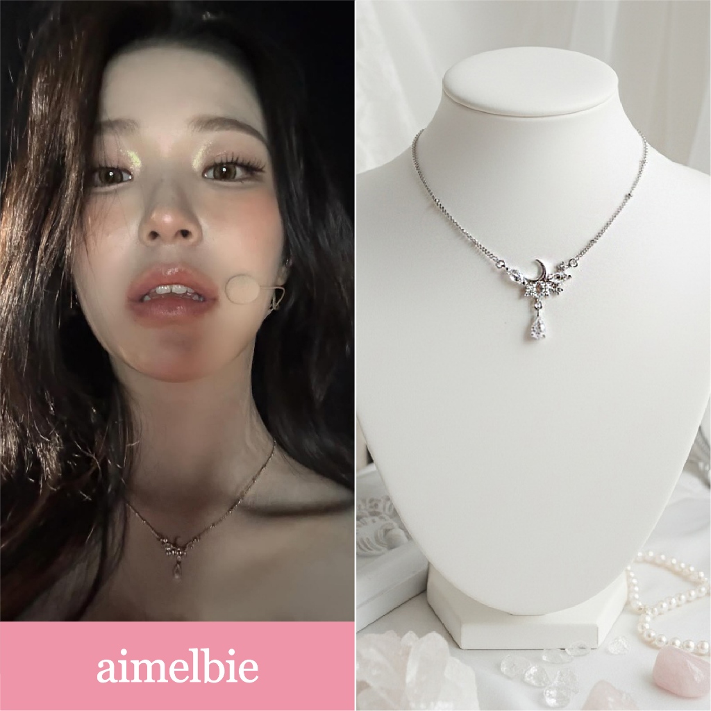 สร้อยคอกระดูกไหปลาร้าทรงหยดน้ําสไตล์เกาหลี Moonlight faris_9 Baek Jiheon
