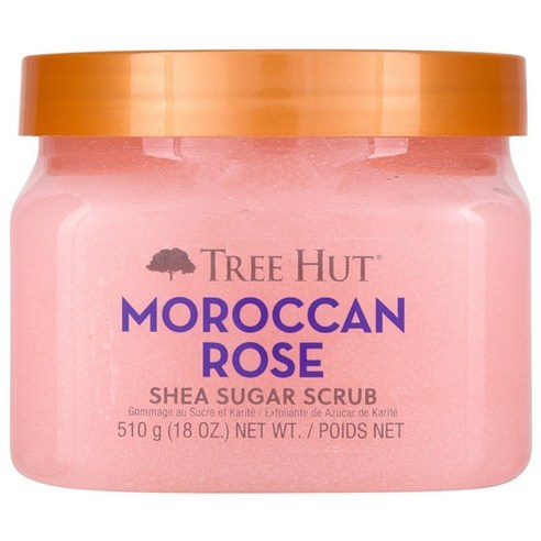 Tree Hut Shea Sugar Body Scrub Moroccan Rose 510g ความจุขนาดใหญ่ Exfoliating Moisturizing Body Scrub