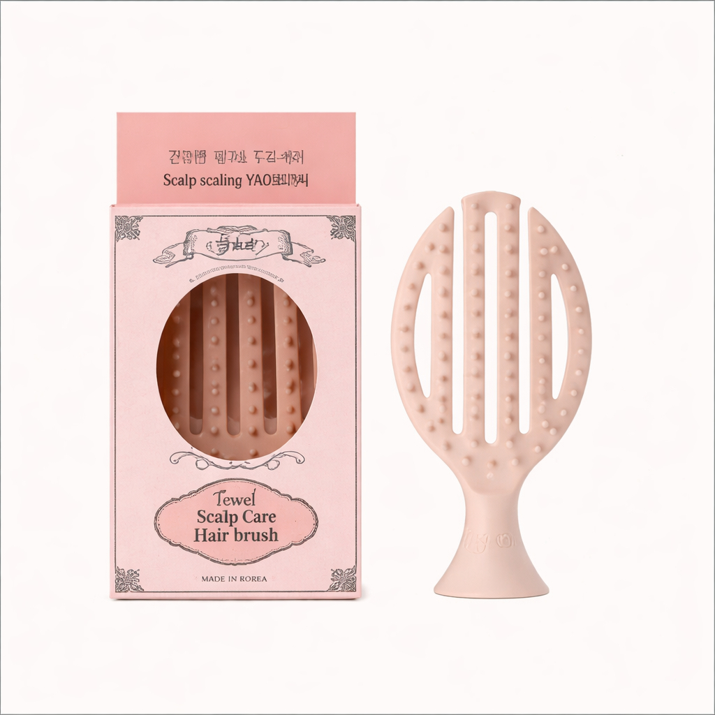 (yao) แปรงหวีผม Scalp Care Travel (Burnt Coral)