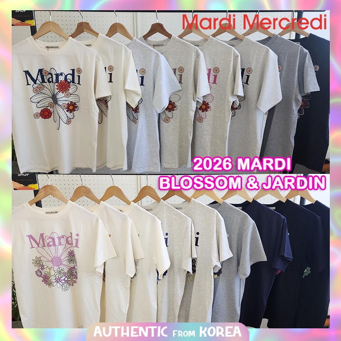 ใหม่ Authentic ของแท้จากเกาหลี | MARDI MECREDI NEW COLOR T SHIRT FLOWER BLOSSOM JARDIN BUST 42.5 inch ggm006