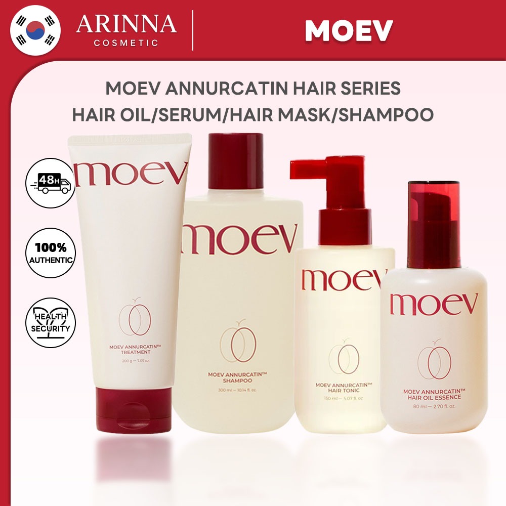 [MOEV] ANNURCATIN HAIR Series 4 ชนิด (แชมพู 300ml / ทรีทเมนท์ 200ml / น้ํามันผม 80ml / อันคาติน แฮร์ โทนิค 150ml)