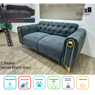 99 HOME IDEA'S 1+2+3 SEATER MODERN STYLE SOFA (PREMIUM VELVET)/(3+2)SOFA SET