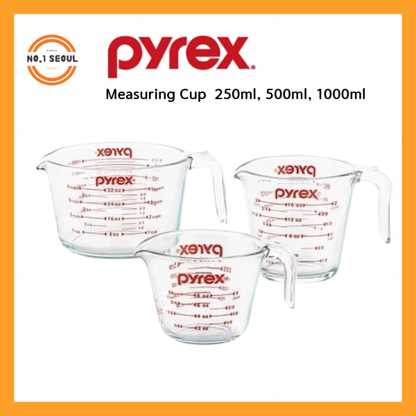 [Pyrex] ถ้วยตวงแก้วทนความร้อนดั้งเดิม 250ml, 500ml, 1000ml / อุปกรณ์อบขนม