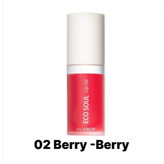 [TheSaem] Eco Soul Lip Oil 6ml - 02 Berry - Berry / Korean Lip Oil / Beautiful Tint / ของแท้ 100% โด