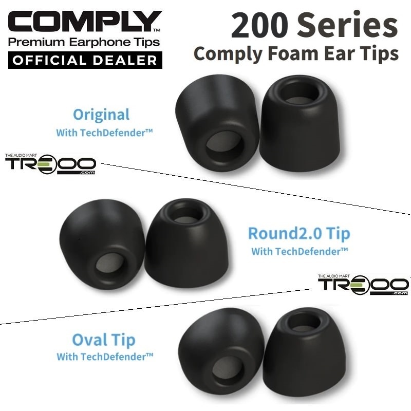 จุกหูฟังโฟม Comply 200 Series พร้อม TechDefender WaxGuard (3 คู่)