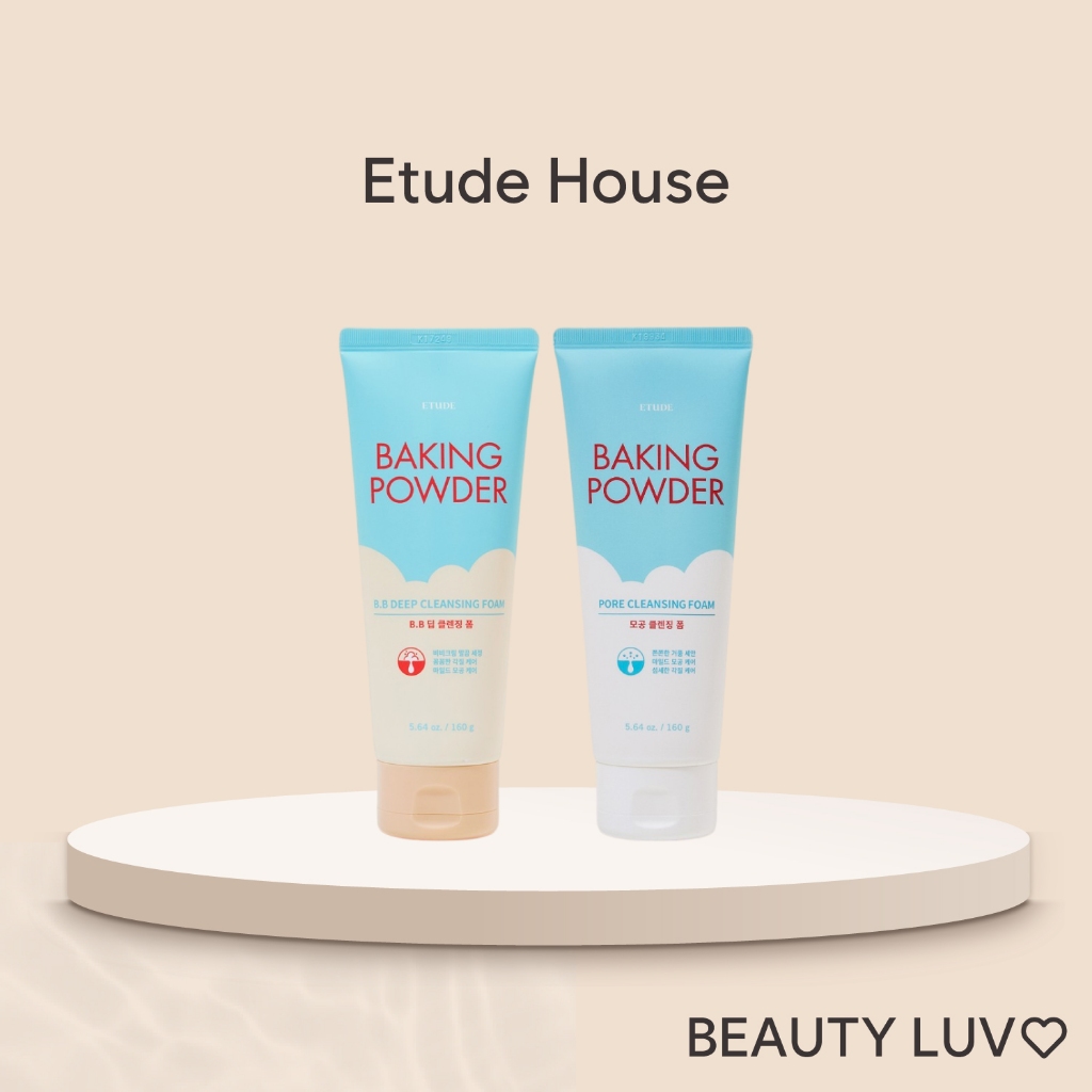 [Etude House] Baking Powder Cleansing Foam 160ml (ทําความสะอาดรูขุมขน, BB Deep Cleanser)