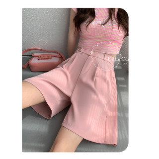 [SG Local] S-3XL black / khaki / white / gray woman high waist casual office work suit shorts