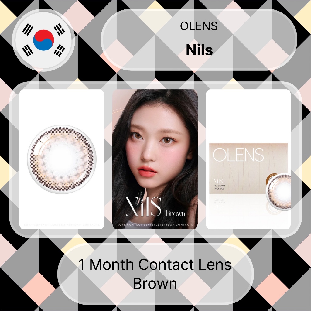 Olens Nils (สีน้ําตาล) คอนแทคเลนส์รายเดือน 2P