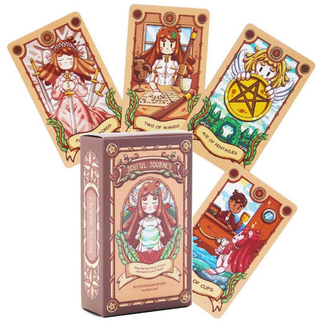 Happy Journey Card Joyful Journey Tarot All English Werther Series 10.3 * 6CM น่ารัก