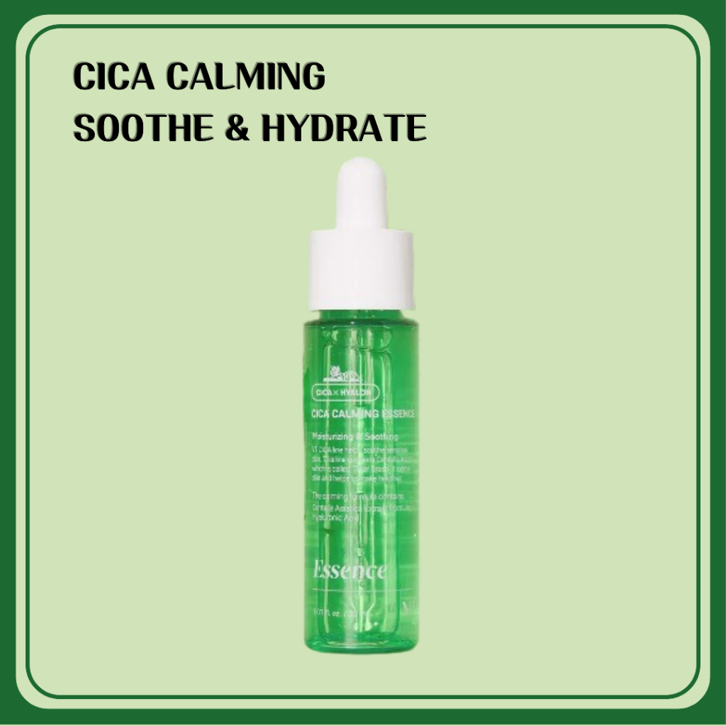 VT Cosmetics Cica Calming Essence 30ml Soothing Hydrating Acne Care Face Essence เกาหลี