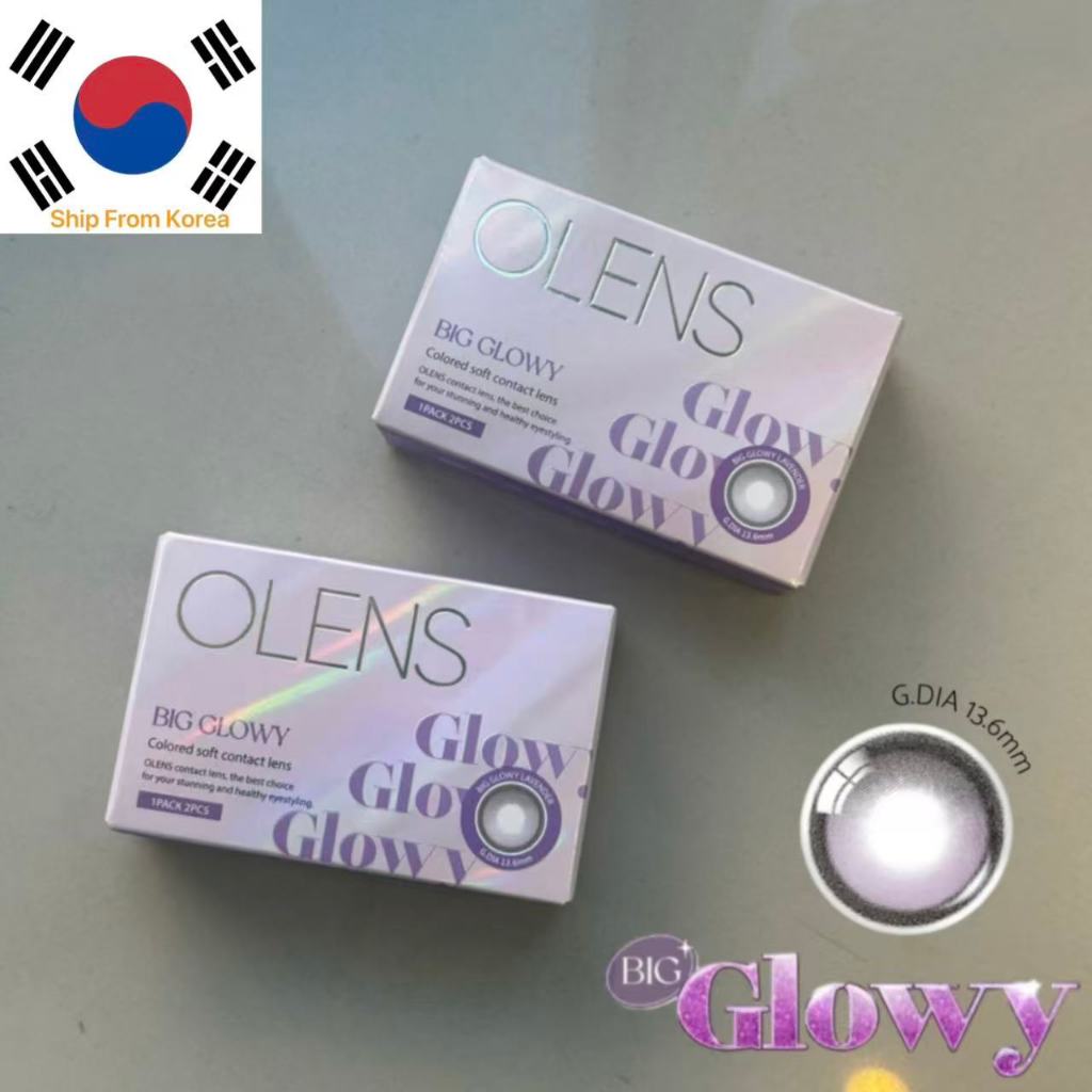 OLENS BIG GLOWY LAVENDER คอนแทคเลนส์ 2P เลนส์เกาหลี เลนส์