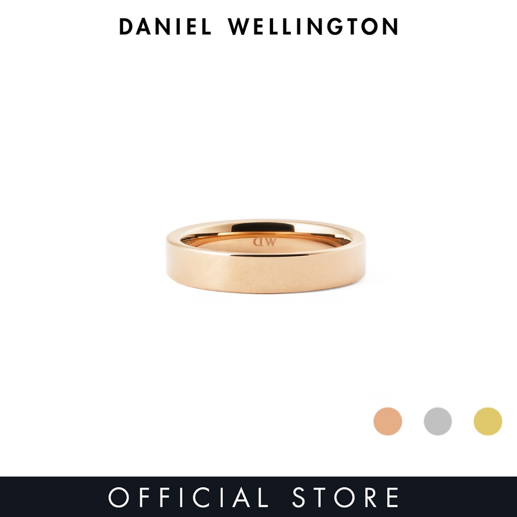 Daniel Wellington Line Ring Polished 4.5mm Rose Gold / Silver / Gold - Unisex Ring for women and men stainless steel Ring DW Official Authentic Original แหวน ผู้หญิง ผู้ชาย