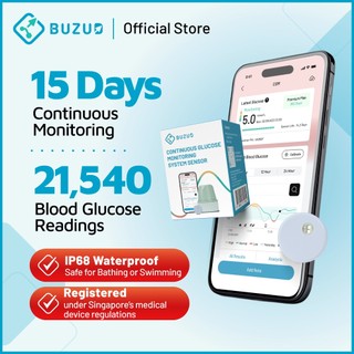 BUZUD Continuous Glucose Monitoring System 2.0 CGM Blood Glucose Monitor Blood Sugar Level Control