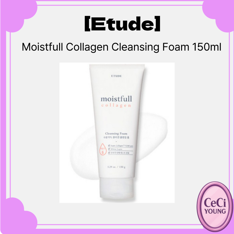[Etude] Moistfull Collagen Cleansing Foam 150ml / โฟมล้างหน้าเกาหลี / Moistfull Collagen by CeCiYOUNG