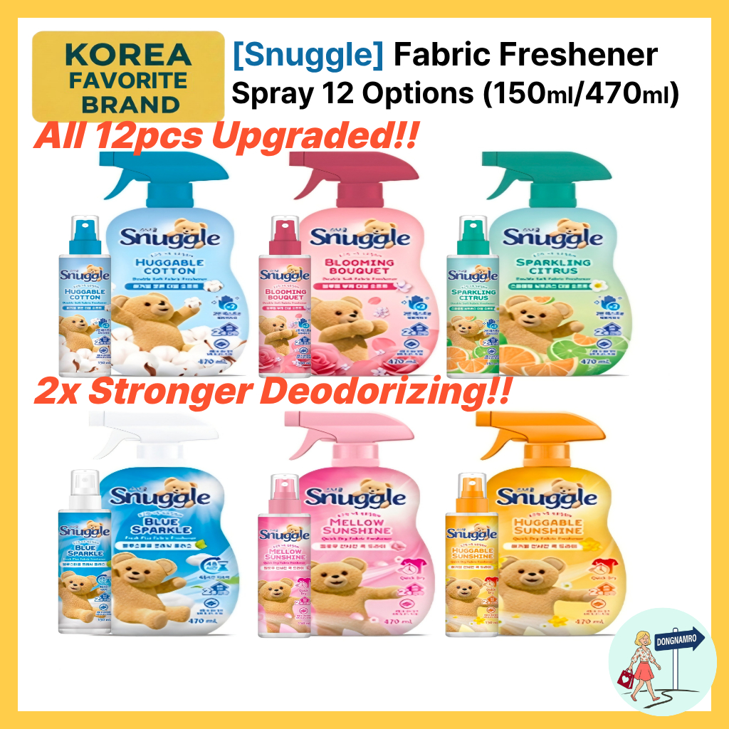 [Snuggle] NEW Renewal Fabric Freshener Spray 12 ตัวเลือก (150ml / 470ml) | 2x Deodorizing Stronger