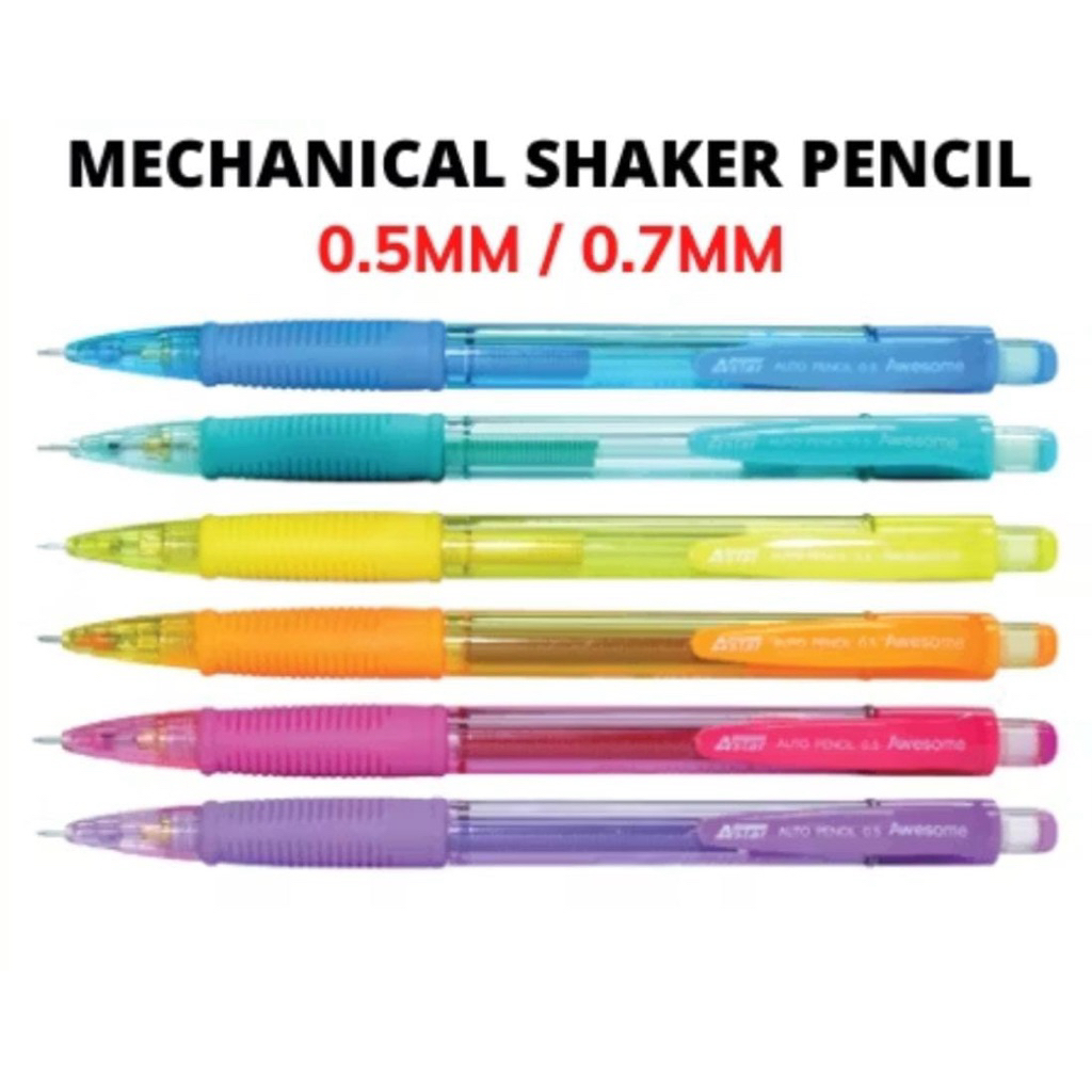 ASTAR MP-X5 / X7 (0.5 มม./0.7 มม.) Shaker ดินสอกด (6 ชิ้นใน 1)