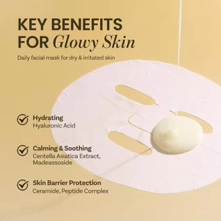 ONGREDINENTS Skin Barrier Calming Mask 6ea | Hydrating Daily Face Mask สําหรับผิวแพ้ง่าย