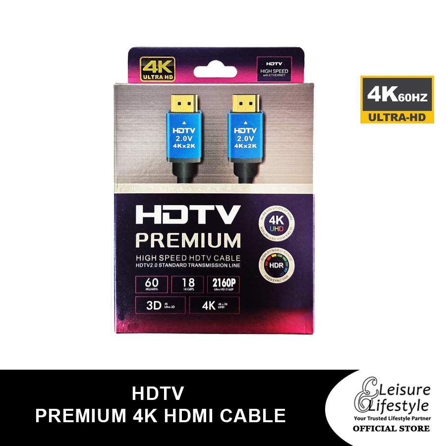 สาย HDMI 4K Ultra HD 24K Gold-Plated สําหรับ HDTV
