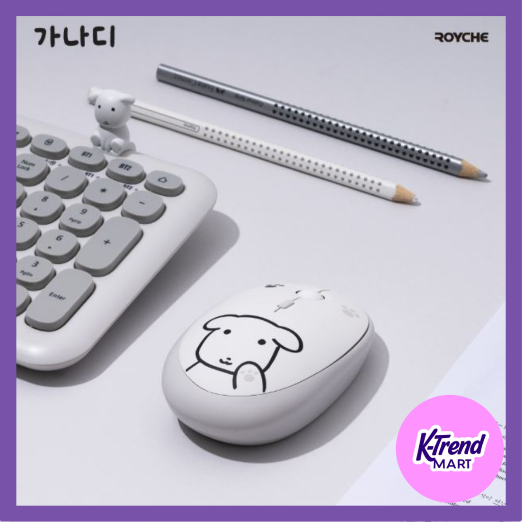 Ganadi เมาส์ไร้สายหลายจับคู่บลูทูธโหมดคู่เงียบคลิกเมาส์แล็ปท็อปแบบพกพา