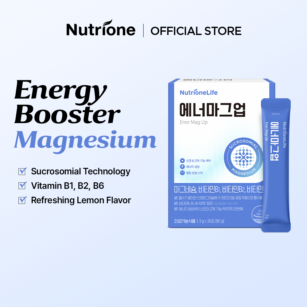 NUTRIONE NutrioneLife พลังงาน & แมกนีเซียม Ener Mag Up (3g x 30 ซอง / กล่อง)