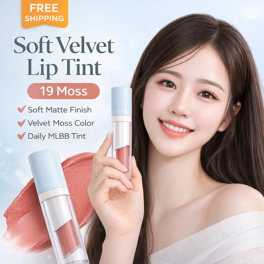 Forencos Tattoo Clair Velvet Lip Tint 19 Moss 1pc Soft Velvet Daily MLBB Lip Tint