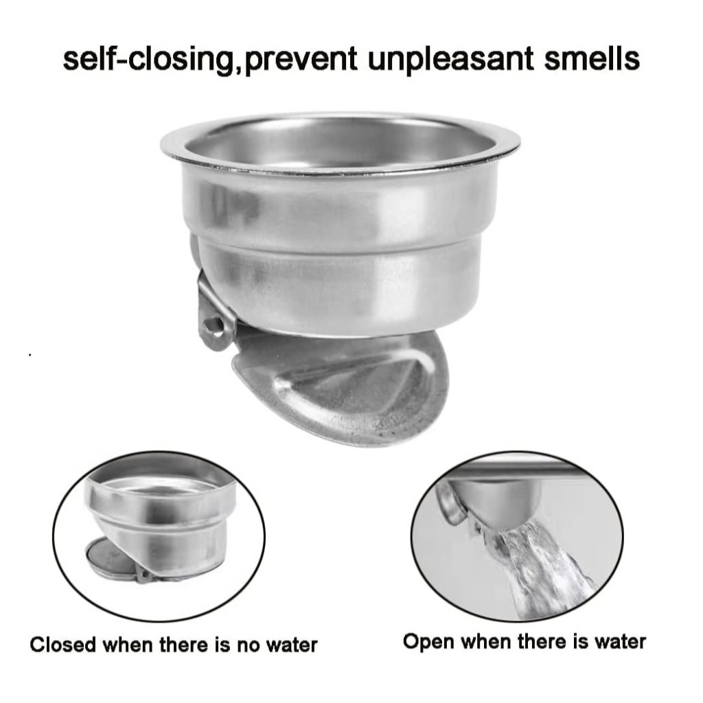 ท่อระบายน้ําทิ้งพื้นห้องน้ําสําหรับแมลงผมกลิ่นสแตนเลส SUS304