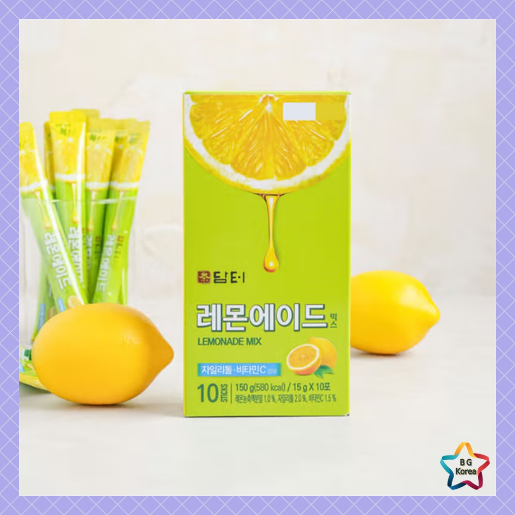 Damtuh Lemonade Mix Powder 15g x 10 ซอง เครื่องดื่มมะนาวสําเร็จรูปเกาหลี