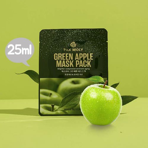 PAX MOLY Green Apple Mask Pack 25ml x 10 แผ่น/EXP 2026-08-01