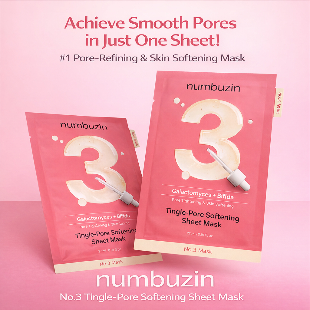 [numbuzin] No.3 เป็นเซรั่มแพ็คเนียนนุ่มที่ทนได้ 1 แพ็ค 5แผ่น(ของแถม)