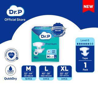 (New) Dr.P Premium Level 6 Adult Tape Diaper M/L/XL Size - Single Pack