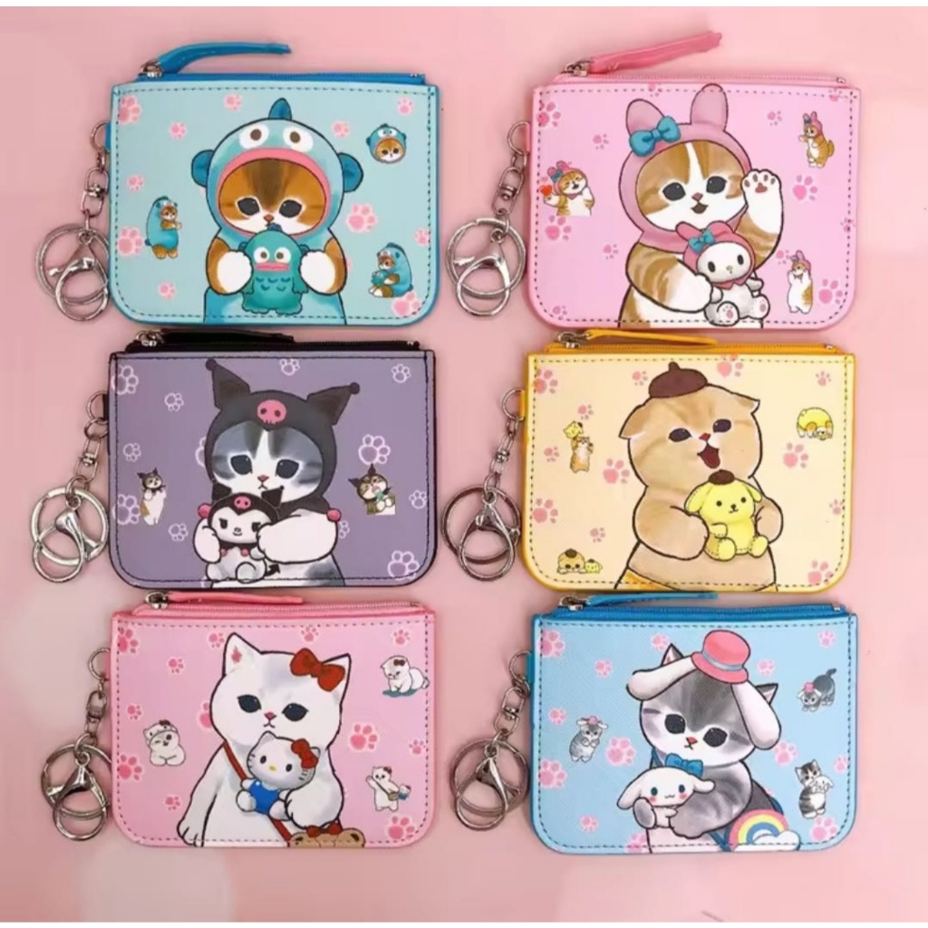 SANRIO MOFUSAND Purse Coin Pouch Clutch Bag Wallet Key Ring Card case